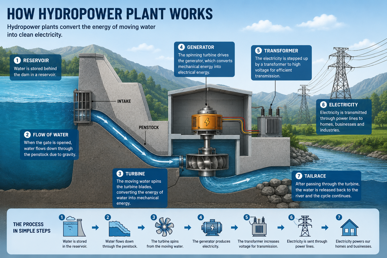 How Hydropower Plant works